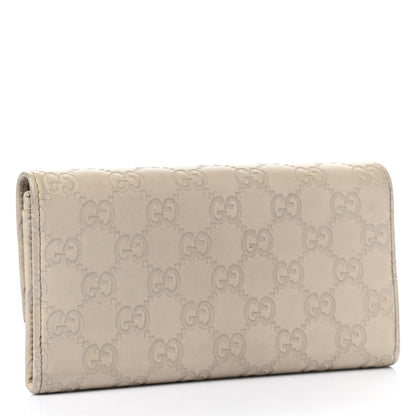 Gucci Guccissima Lovely Heart Continental Wallet Off White 3 of 7