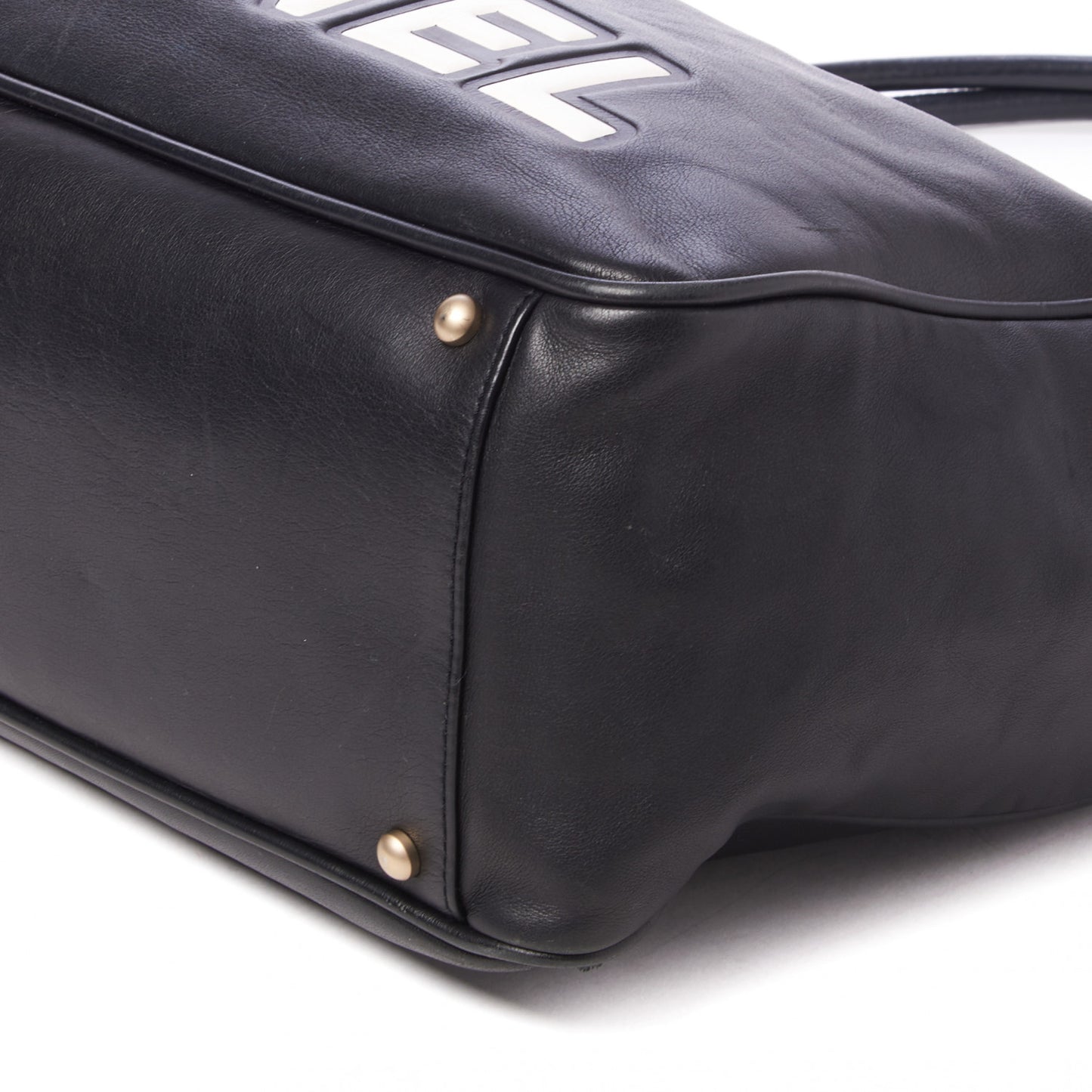 Lambskin Camellia Tote Black