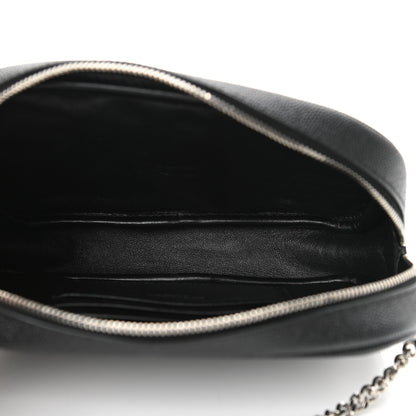 Saint Laurent Grain De Poudre Matelasse Monogram Mini Lou Camera Bag Black 5 of 10