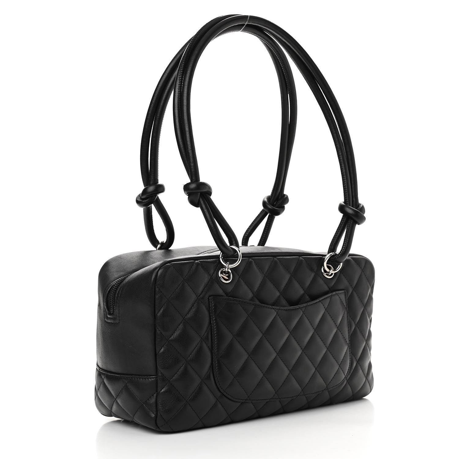 Chanel Calfskin Quilted Large Cambon Bowler Black 3 of 10