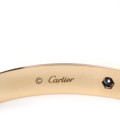 Cartier 18K Yellow Gold 4 Diamond LOVE Bracelet 16 5 of 8