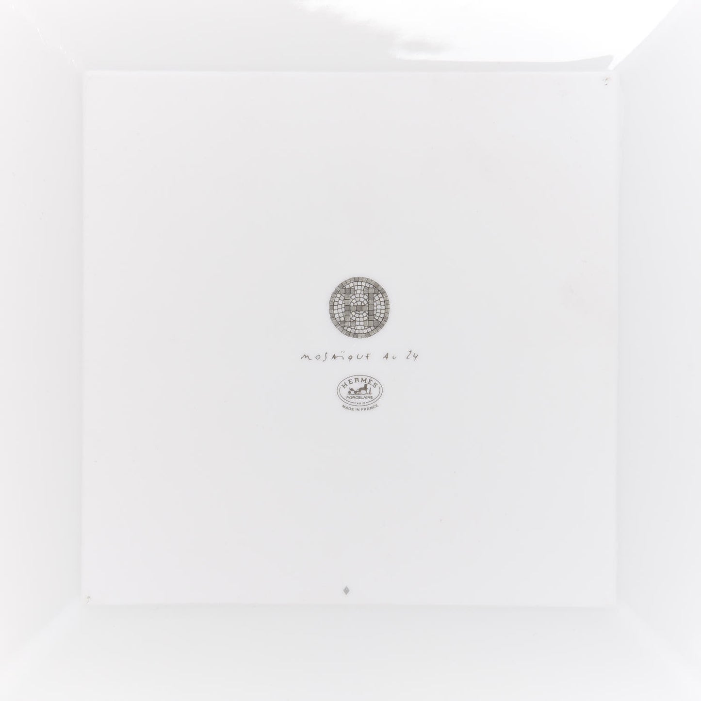 Porcelain Mosaique Au 24 Square Plate Set of 2 Platine