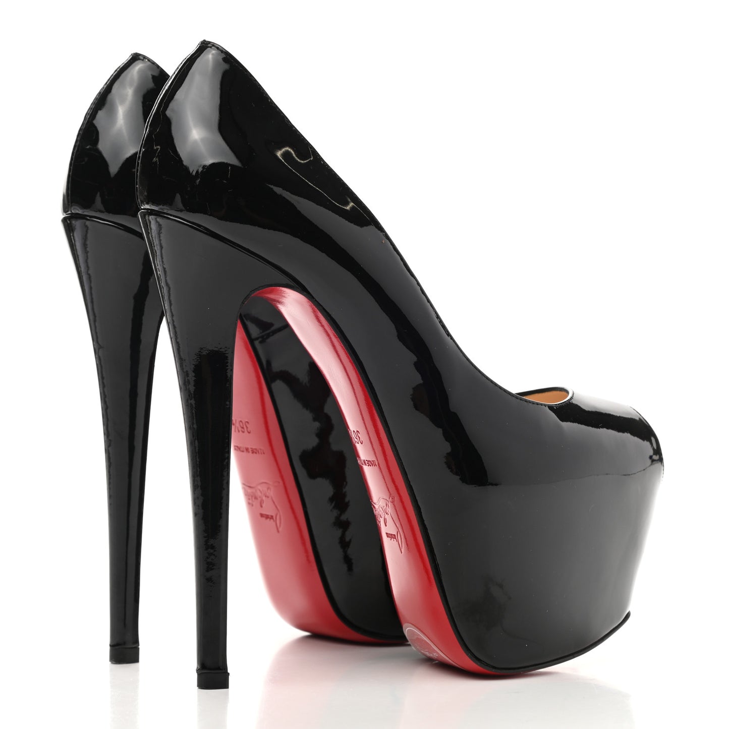 Patent Daffodile Peep Toe 160 Pumps 36.5 Black