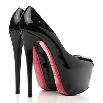 Christian Louboutin Patent Daffodile Peep Toe 160 Pumps 36.5 Black 3 of 7
