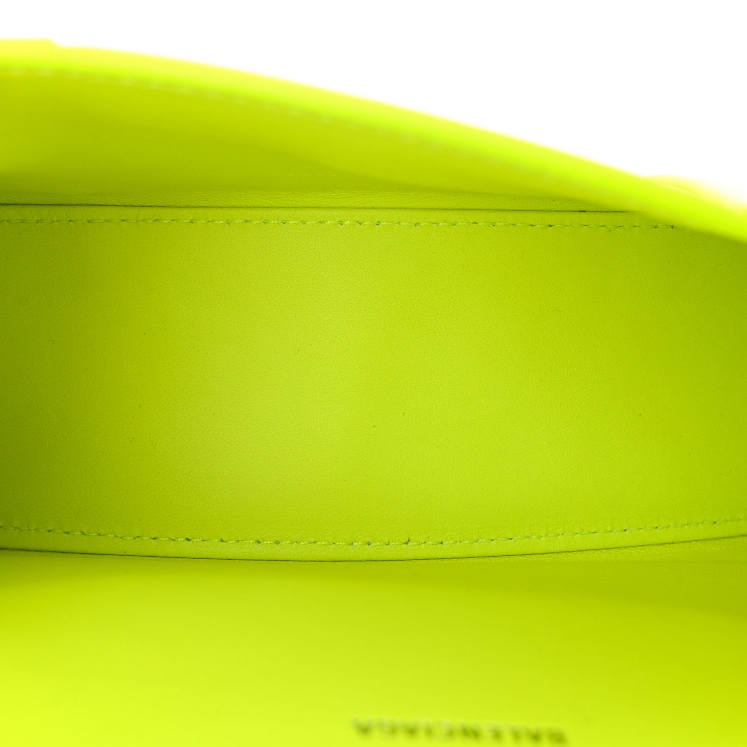 Balenciaga Shiny Calfskin Crocodile Embossed Hourglass Top Handle Bag XS Fluo Yellow 5 of 11