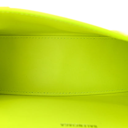 Balenciaga Shiny Calfskin Crocodile Embossed Hourglass Top Handle Bag XS Fluo Yellow 5 of 11