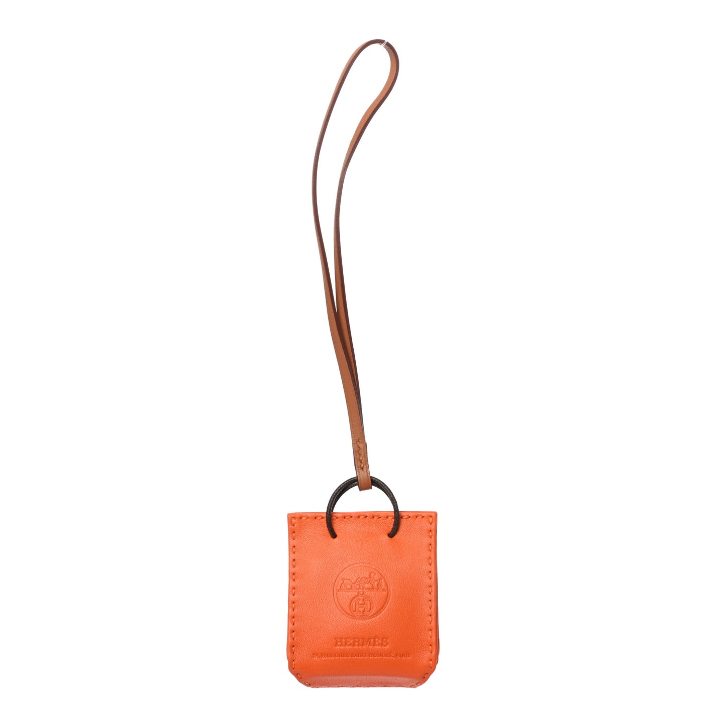 Milo Lambskin Swift Shopping Bag Charm Feu Gold