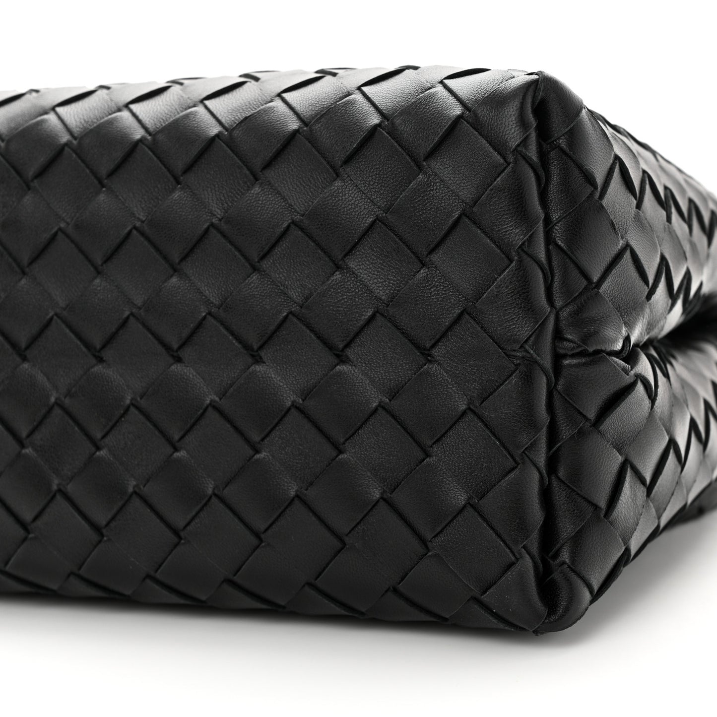 Nappa Intrecciato Medium Andiamo Shoulder Bag Black