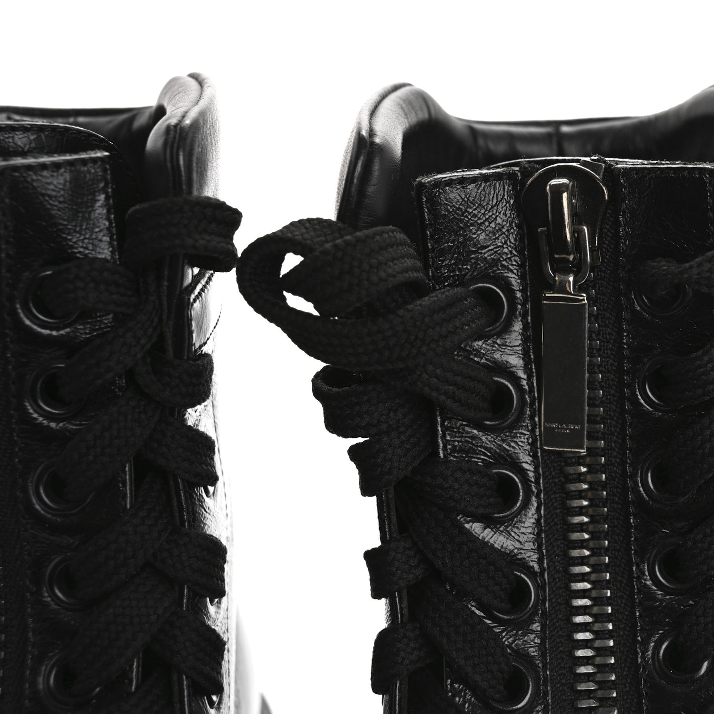 Calfskin William Double-Laced Boot 35 Black