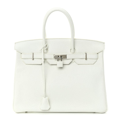 Hermes Taurillon Clemence Birkin 35 White 1 of 20