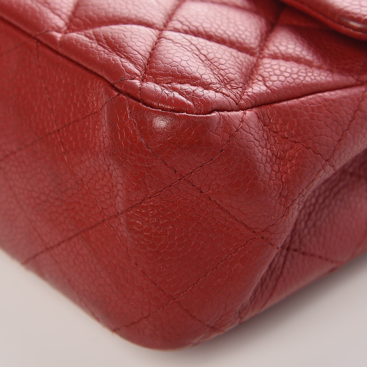 Chanel Caviar Quilted Medium Double Flap Red 14 of 17