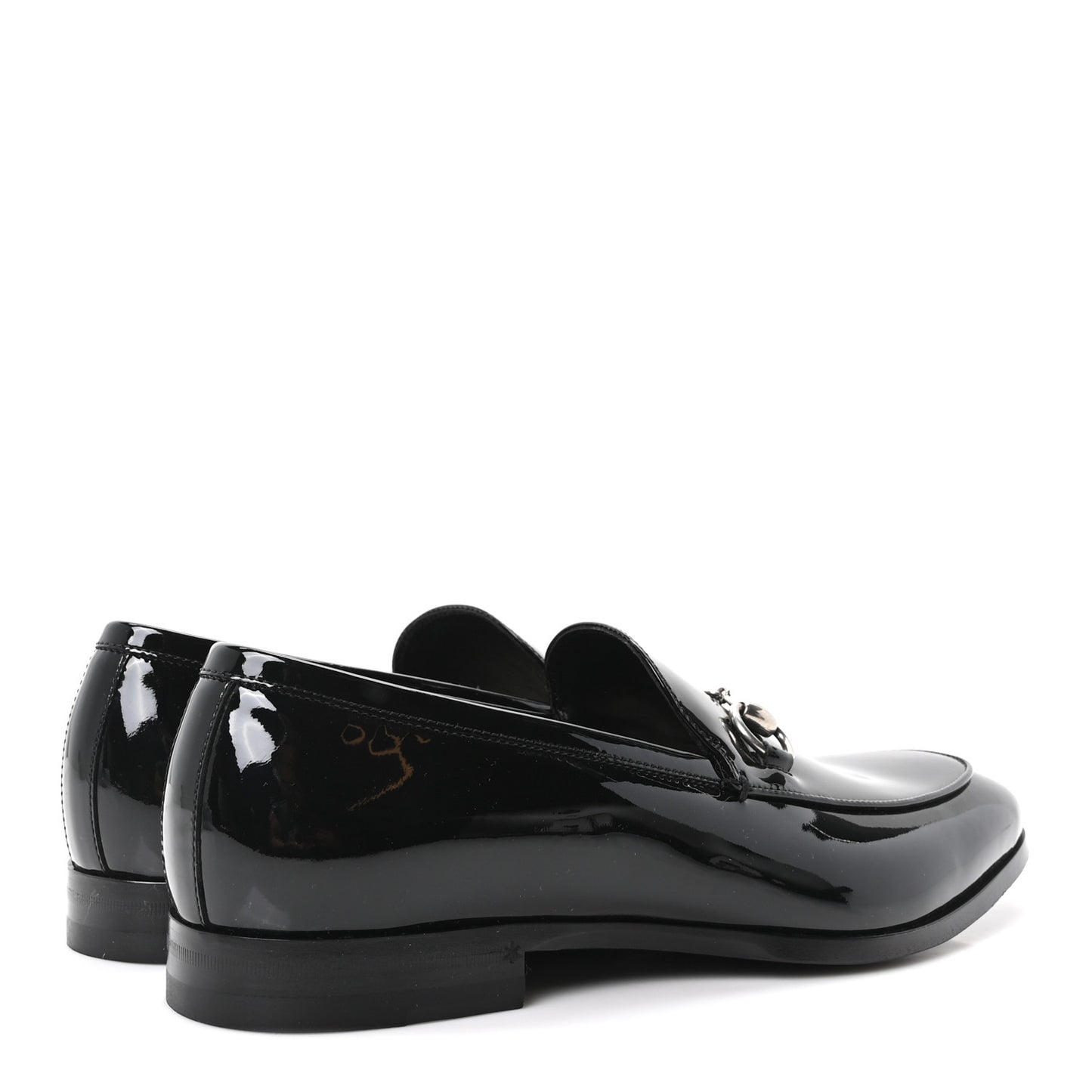 Vernice Crystal Horsebit Mens Jordaan Loafers 8 Black