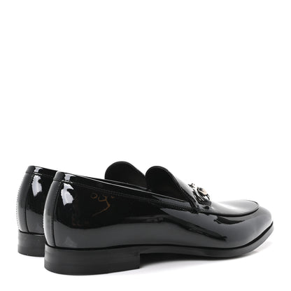 Gucci Vernice Crystal Horsebit Mens Jordaan Loafers 8 Black 5 of 10