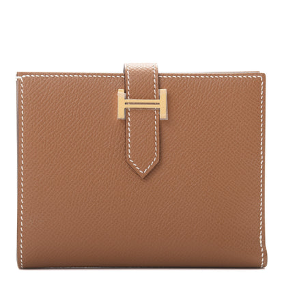 Hermes Epsom Bearn Compact Wallet Gold 1 of 8