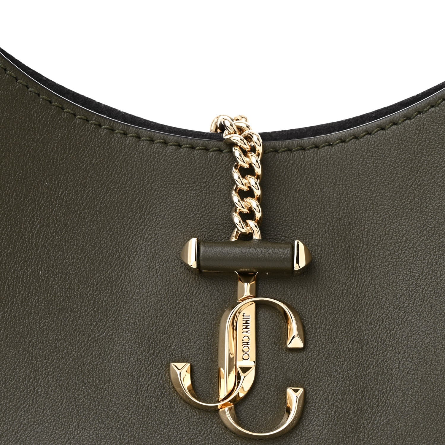 Jimmy Choo Calfskin Varenne Small Hobo Green 7 of 9