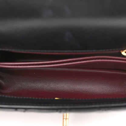 Chanel Calfskin Quilted Mini Logo Coco Handle Flap Black 5 of 11