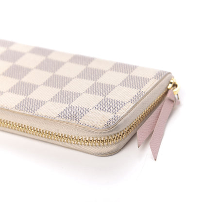 Louis Vuitton Damier Azur Clemence Wallet Rose Ballerine 11 of 12