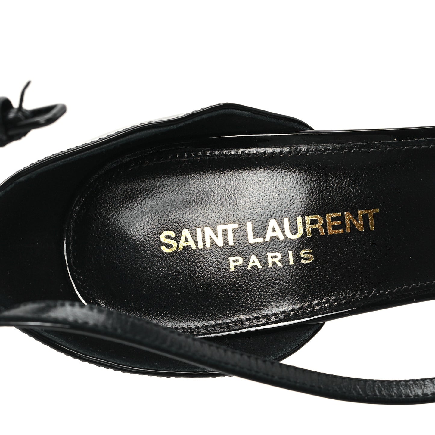 Patent Calfskin Opyum 85 Sandals 39 Black Gold