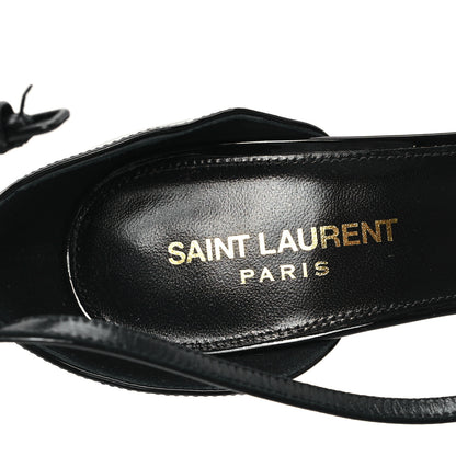 Saint Laurent Patent Calfskin Opyum 85 Sandals 39 Black Gold 9 of 11