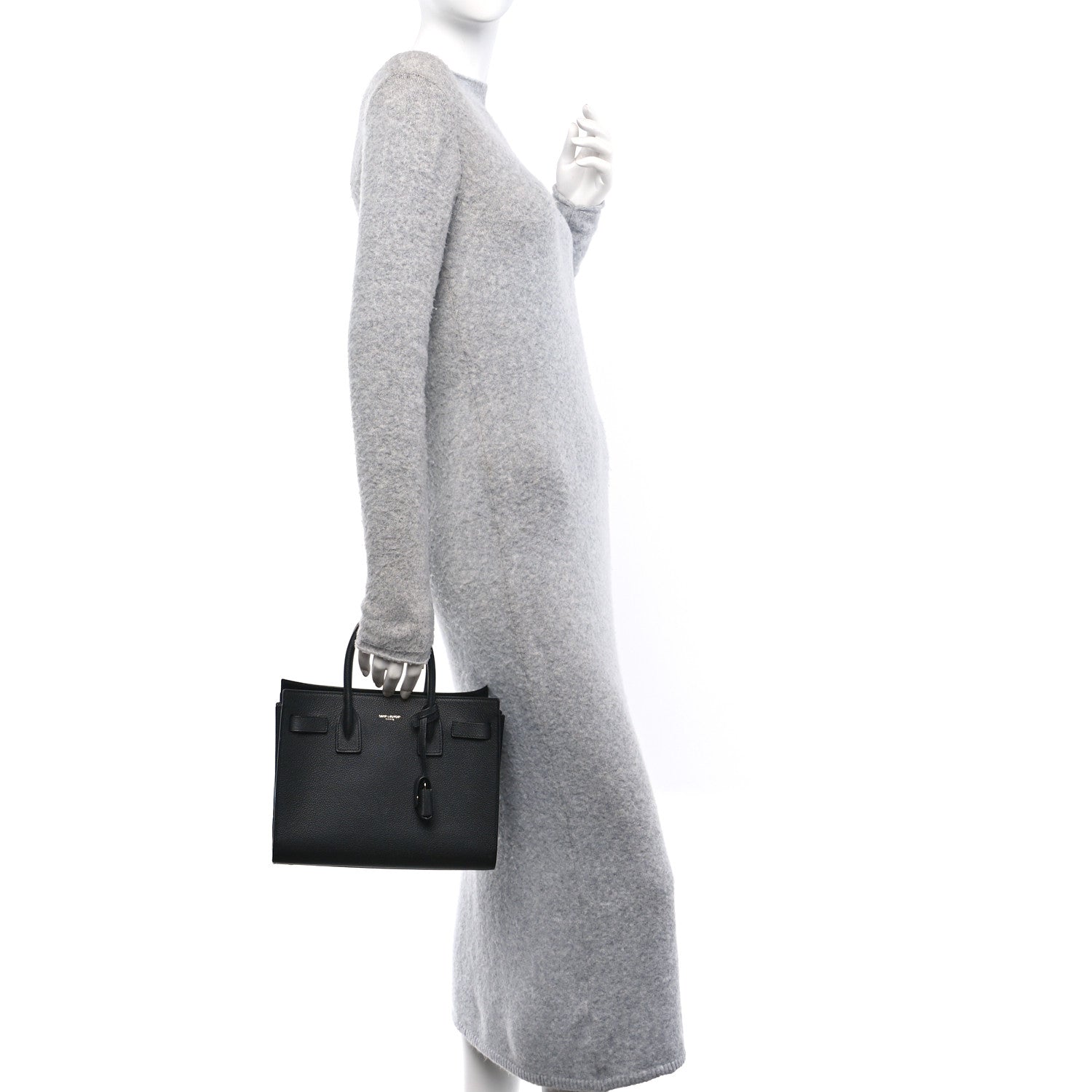 Saint Laurent Grained Calfskin Baby Sac De Jour Black 2 of 10