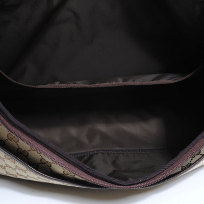 Gucci Monogram Natural Pigskin Large Diaper Bag Beige Ebony Cocoa Dark Chocolate 6 of 8