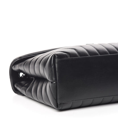 Saint Laurent Calfskin Y Quilted Monogram Medium Loulou Chain Satchel Black 8 of 10