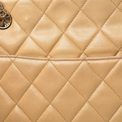 Chanel Lambskin Quilted Tote Beige 17 of 30