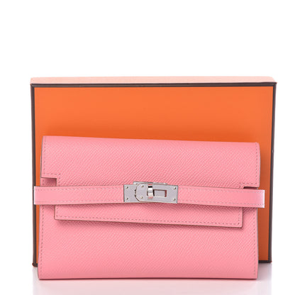 Hermes Epsom Medium Kelly Wallet Rose Confetti 8 of 8