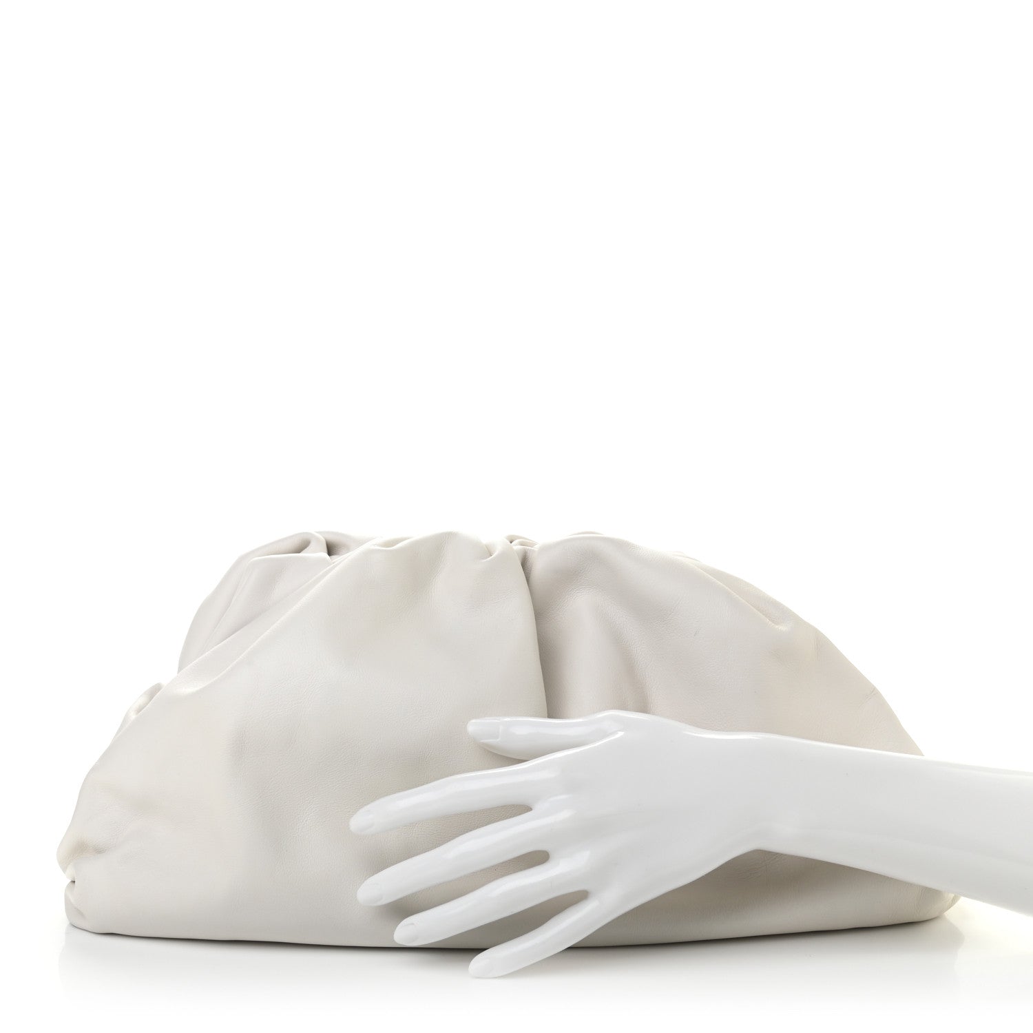 Bottega Veneta Smooth Butter Calf The Pouch Oversized Clutch Mist 3 of 12