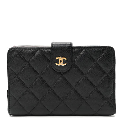 Chanel Caviar Quilted Zipped Pocket Wallet Black 1 of 8