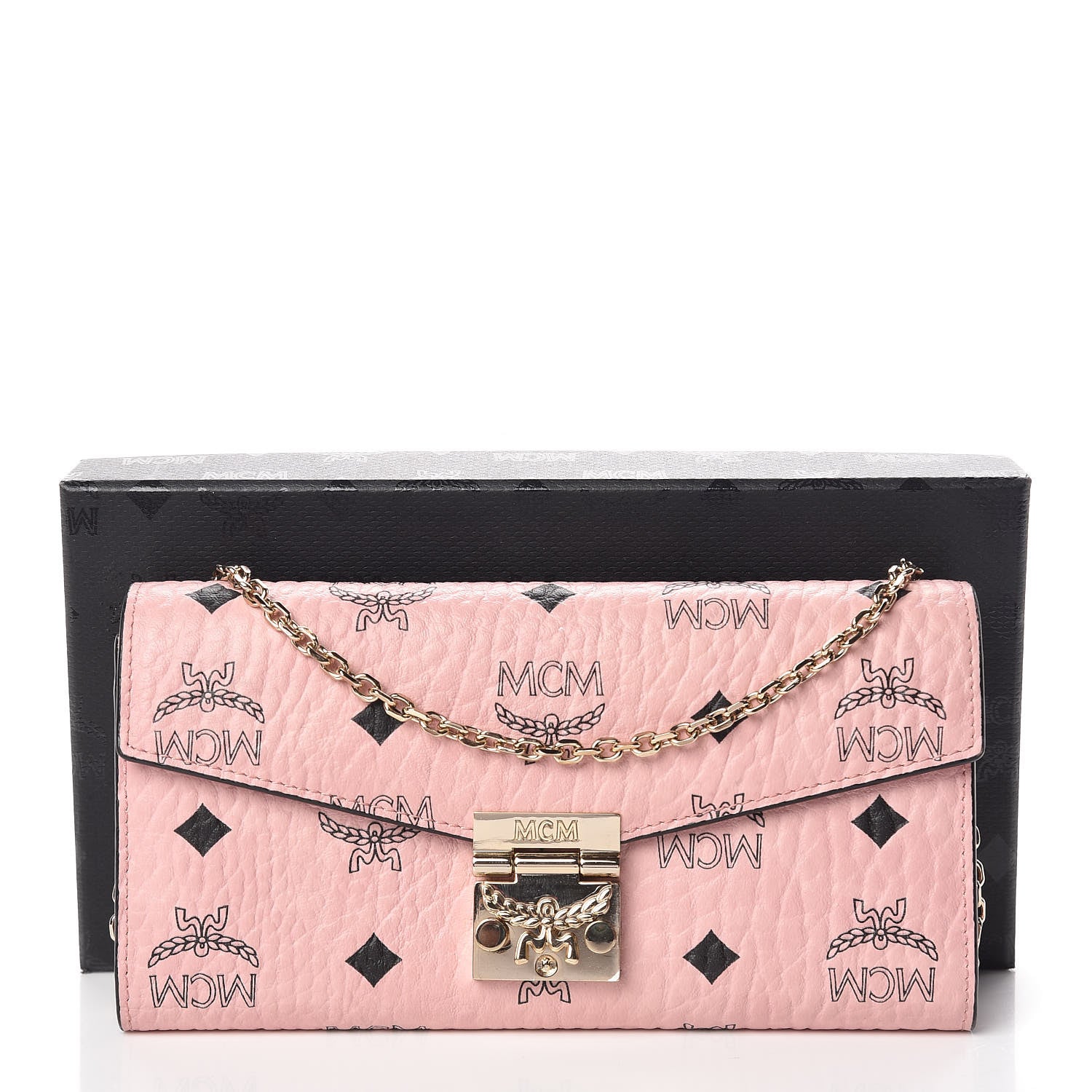 MCM Visetos Large Patricia Wallet On Chain Soft Pink 11 of 11