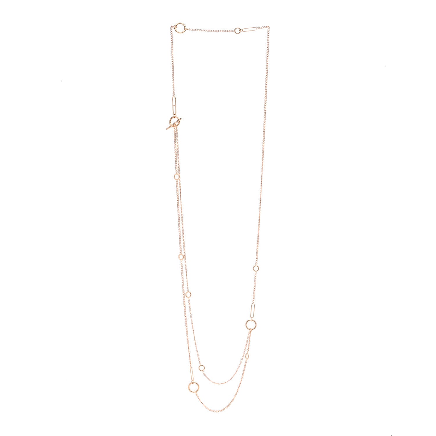 Hermes 18K Rose Gold Echappee Extra Long Necklace 3 of 6