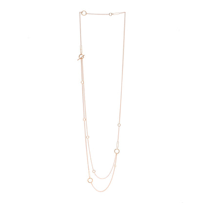 Hermes 18K Rose Gold Echappee Extra Long Necklace 3 of 6