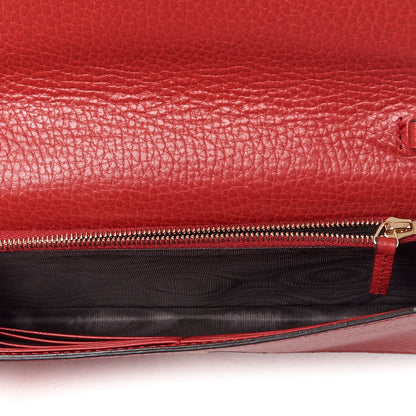 Gucci Dollar Calfskin Medium Betty Chain Wallet Red 4 of 8