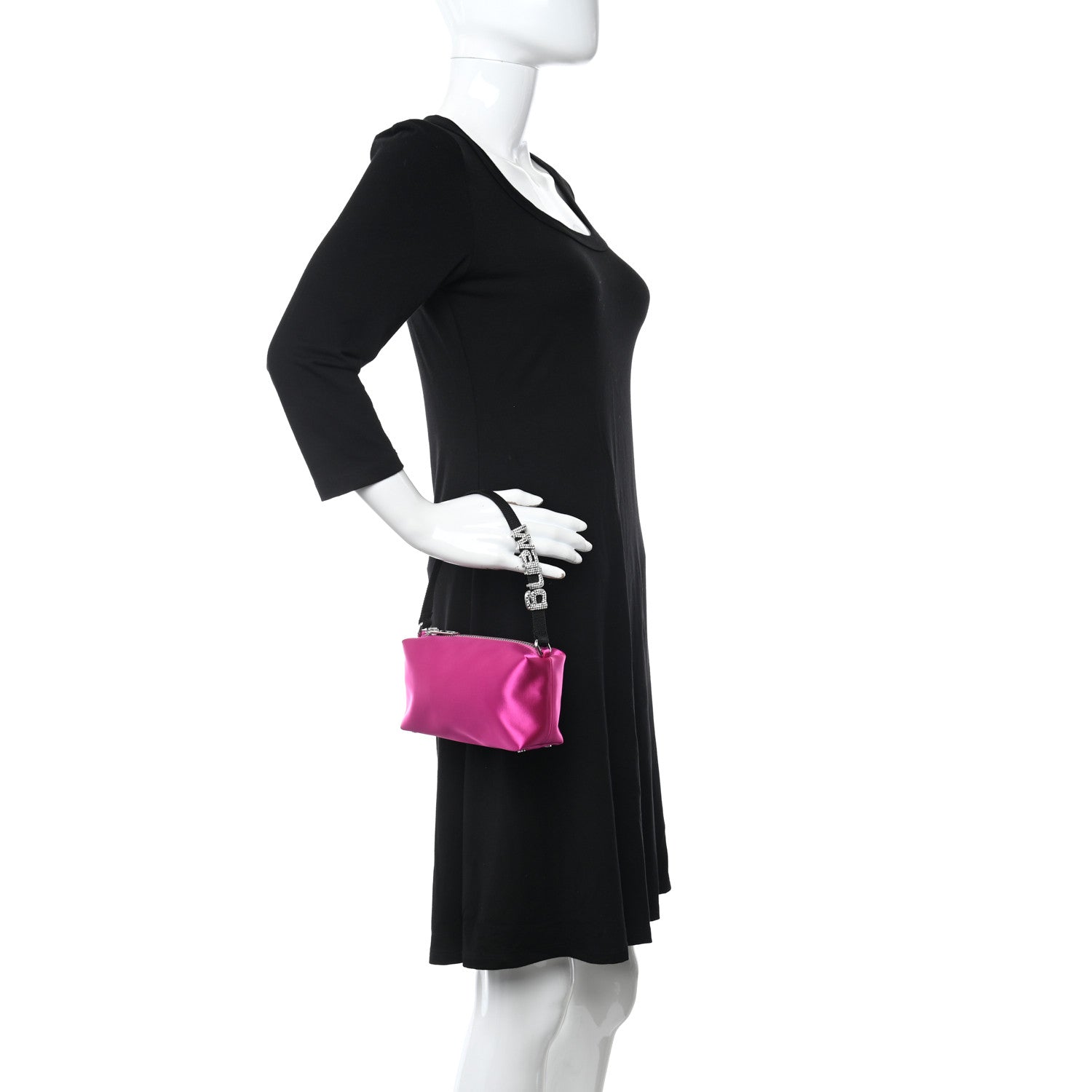Alexander Wang Satin Crystal Heiress Pouch Light Pink 2 of 10