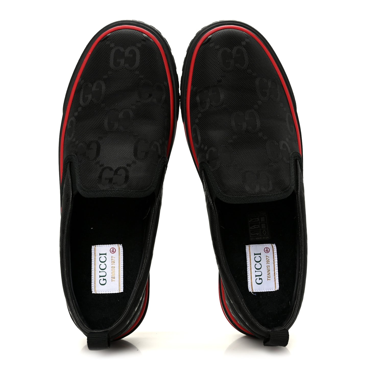 GG Nylon Mens 1977 Tennis Slip On Sneakers 8.5 Black