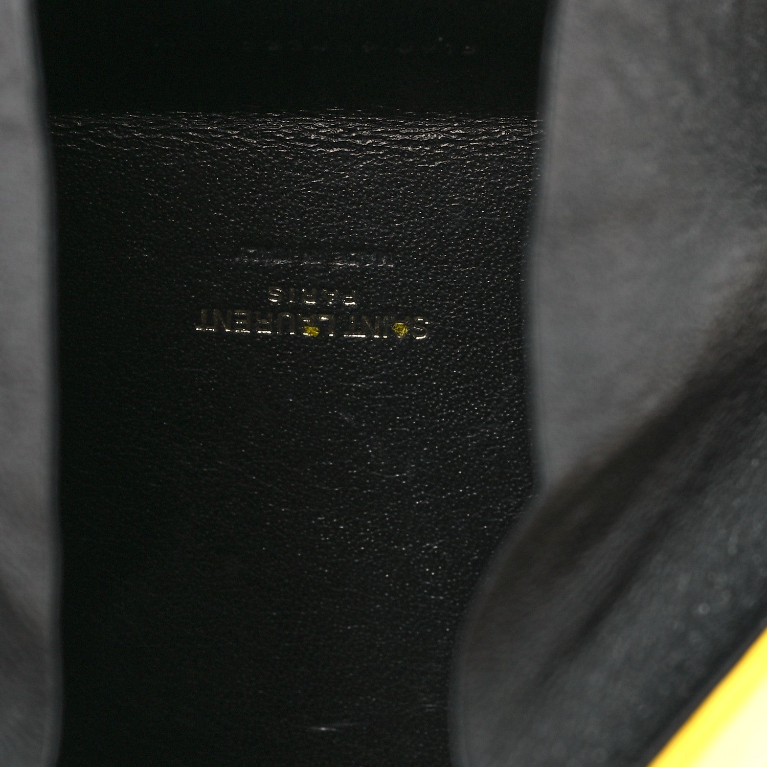 Saint Laurent Lambskin Pyramid Clutch Yellow 6 of 13