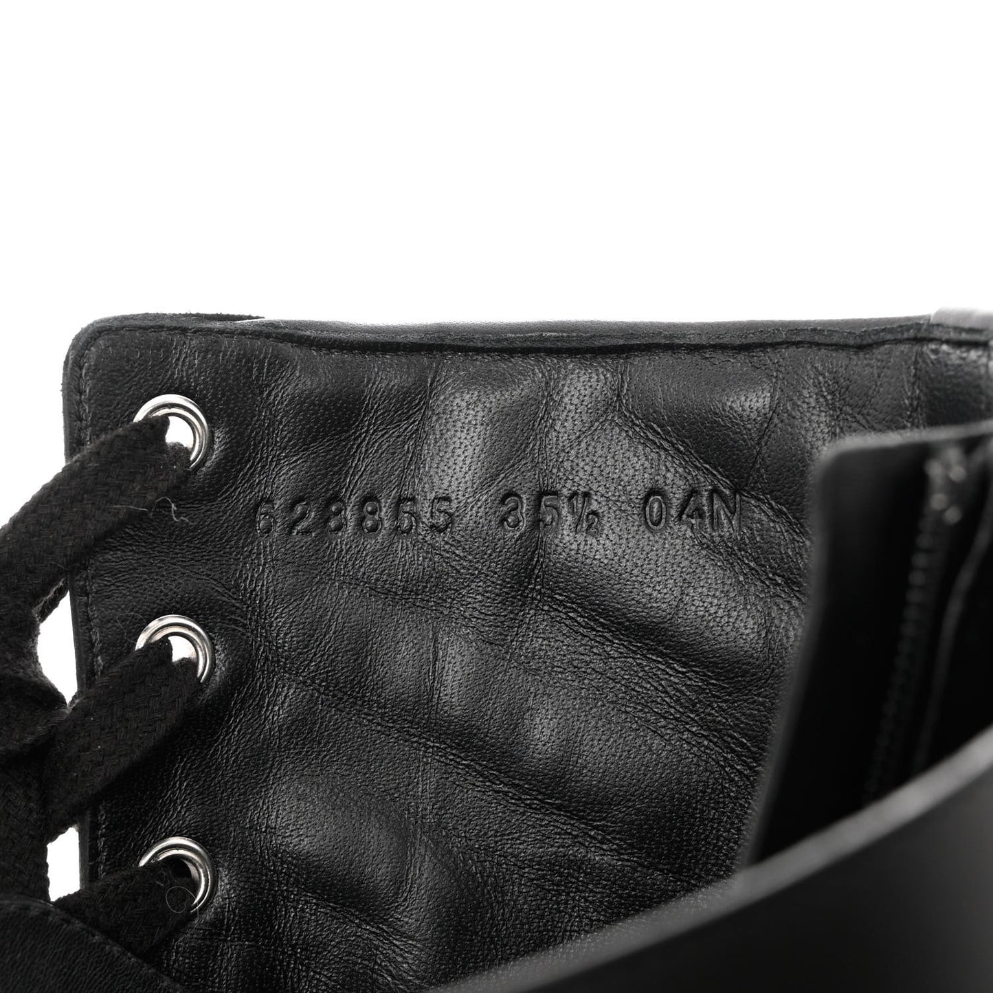 Nappa Frances GG Matelasse Platform Combat Boots 35.5 Black