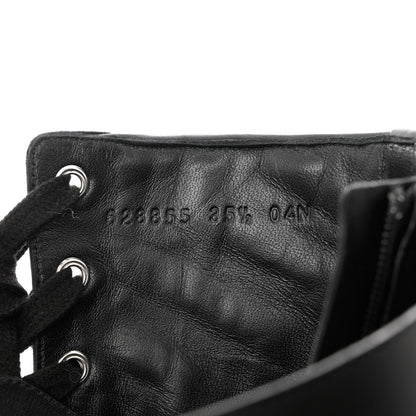 Gucci Nappa Frances GG Matelasse Platform Combat Boots 35.5 Black 7 of 9
