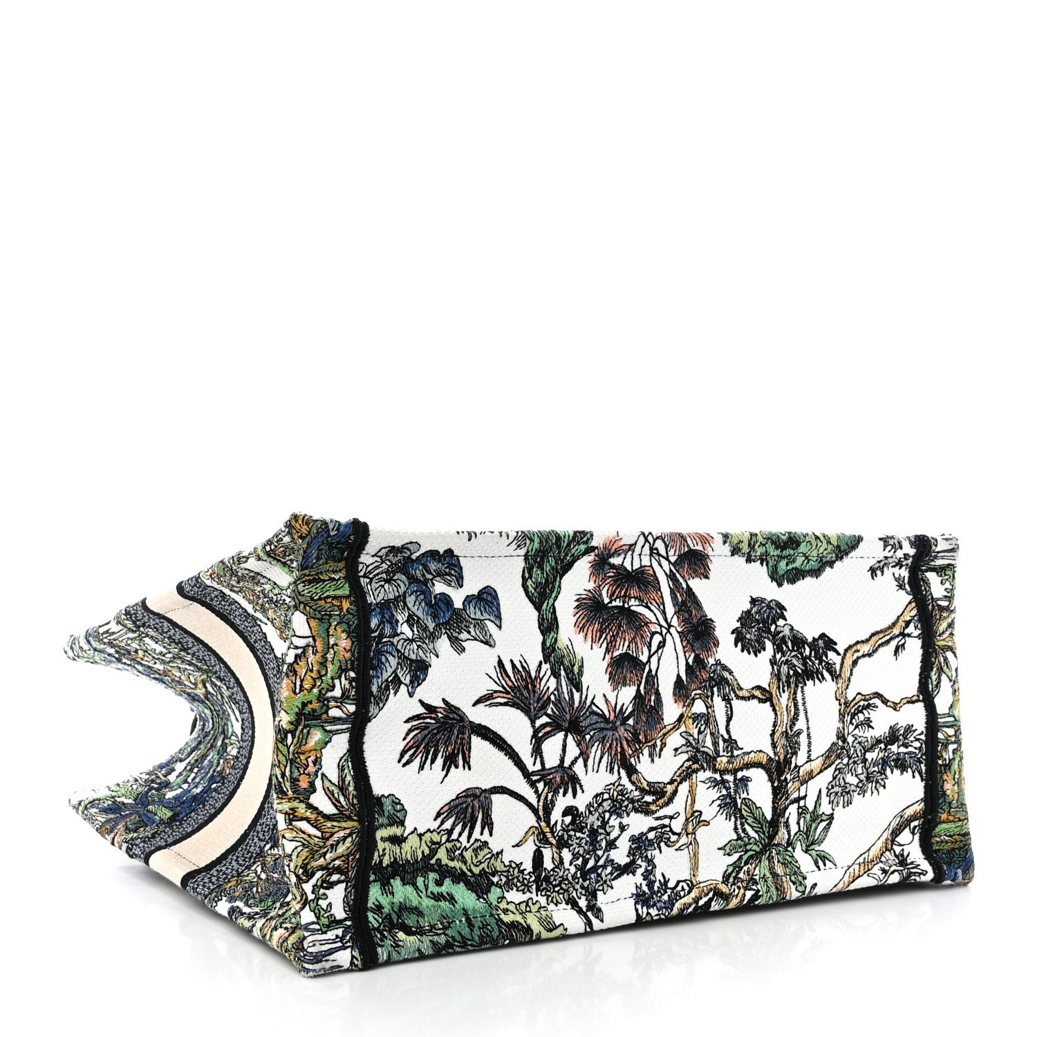 Christian Dior Canvas Embroidered Medium Etoile de Voyage Book Tote White Multicolor 4 of 15