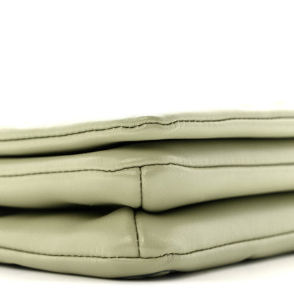 Louis Vuitton Lambskin Embossed Monogram Pochette Coussin Green 7 of 10