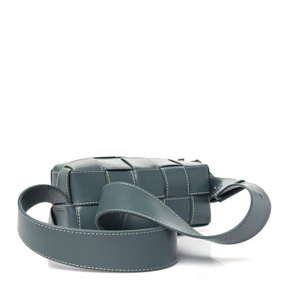 Bottega Veneta Lambskin Maxi Intrecciato Edge Stitch Cassette Shoulder Bag Thunder 3 of 9
