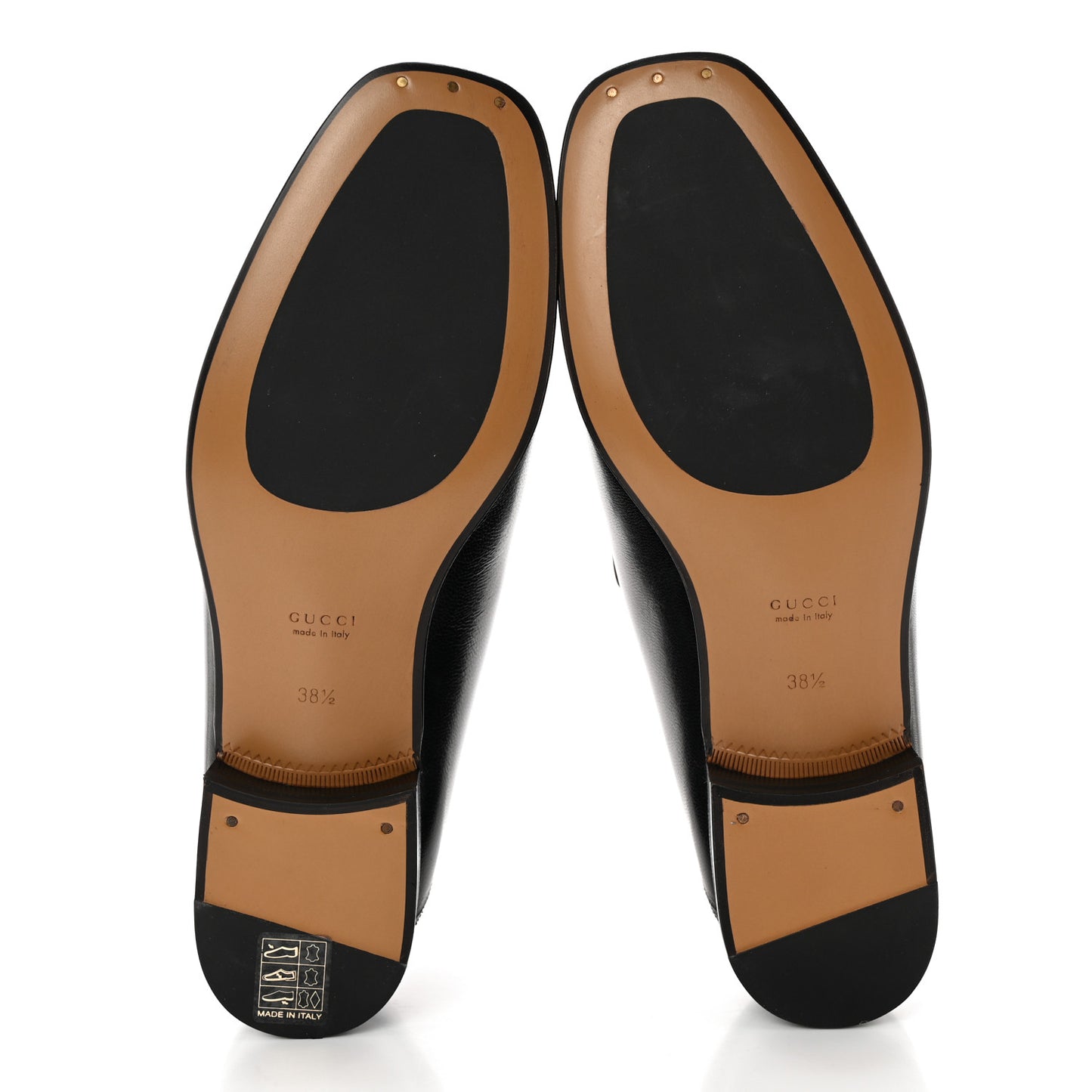 Goatskin Womens Horsebit Mid-Heel Loafers 38.5 Black