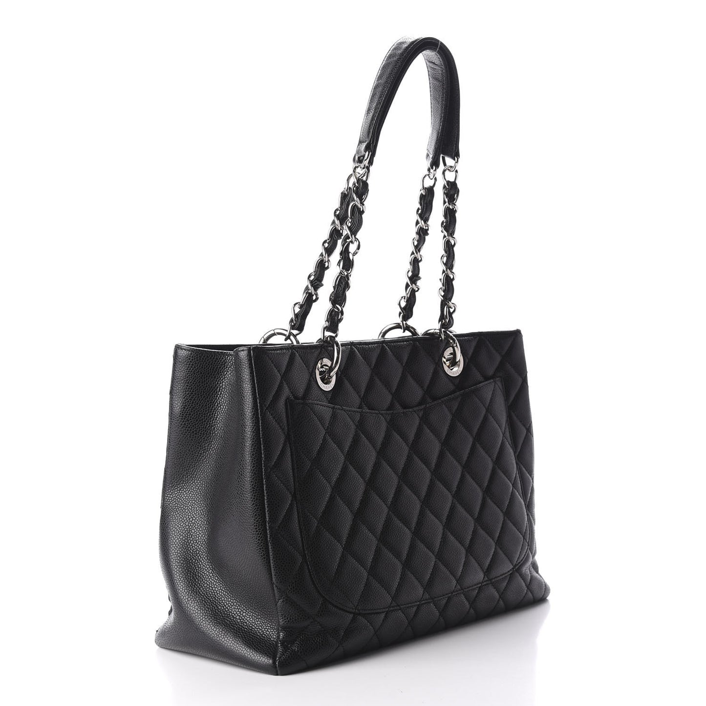 Caviar Quilted Grand Shopping Tote GST Black