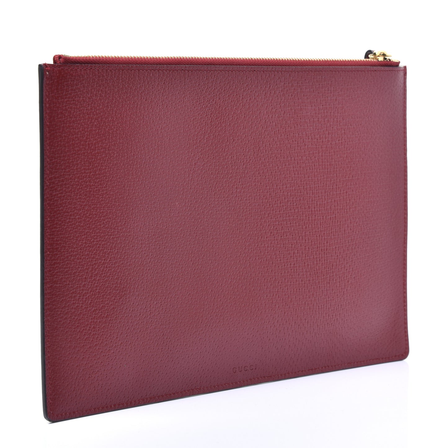 GG Supreme Monogram Tian Large Zip Pouch Beige Multicolor Red
