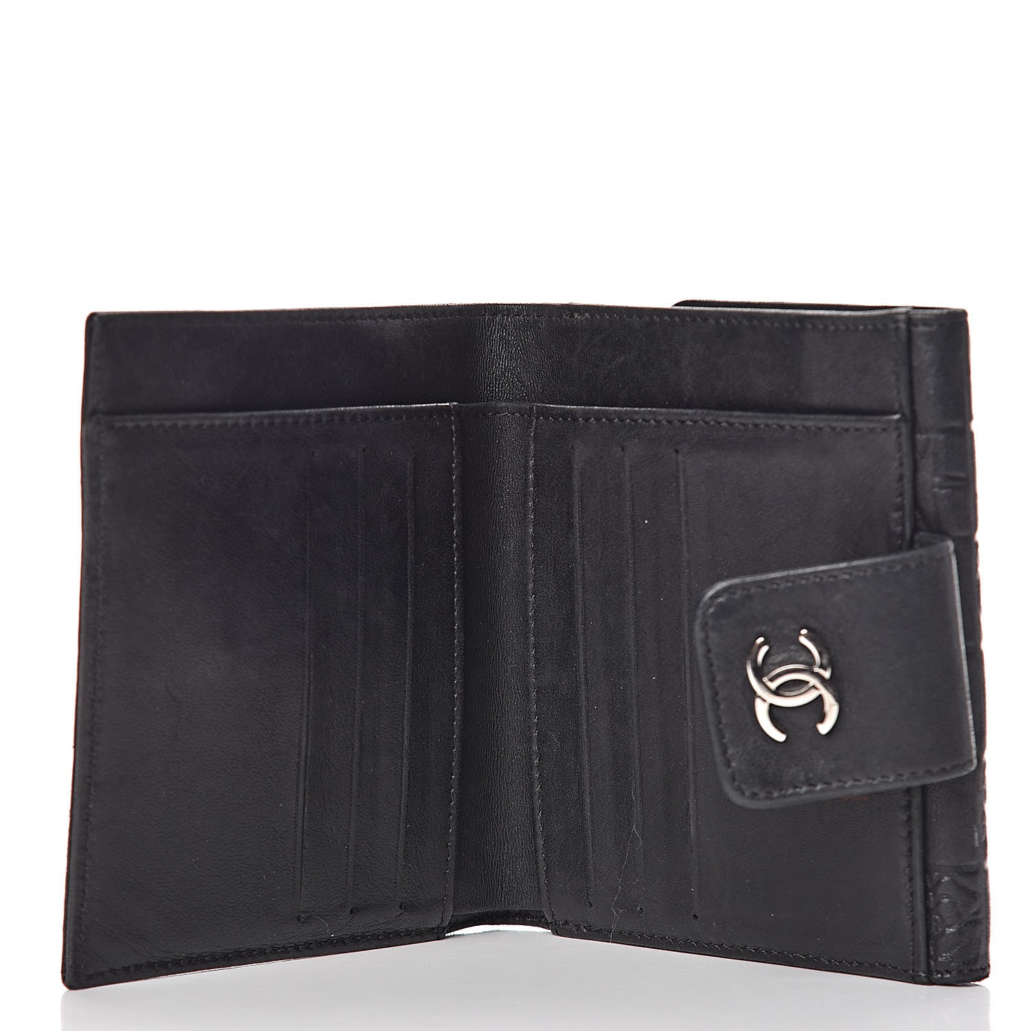 Chanel Lambskin Precious Symbols French Wallet Black 5 of 10