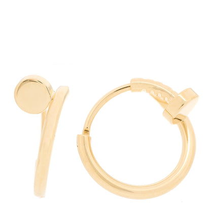 Cartier 18K Yellow Gold Mini Juste Un Clou Hoop Earrings 1 of 5