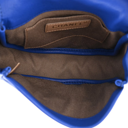 Chanel Goatskin Stitched Casual Trip Messenger Flap Royal Blue 5 of 12