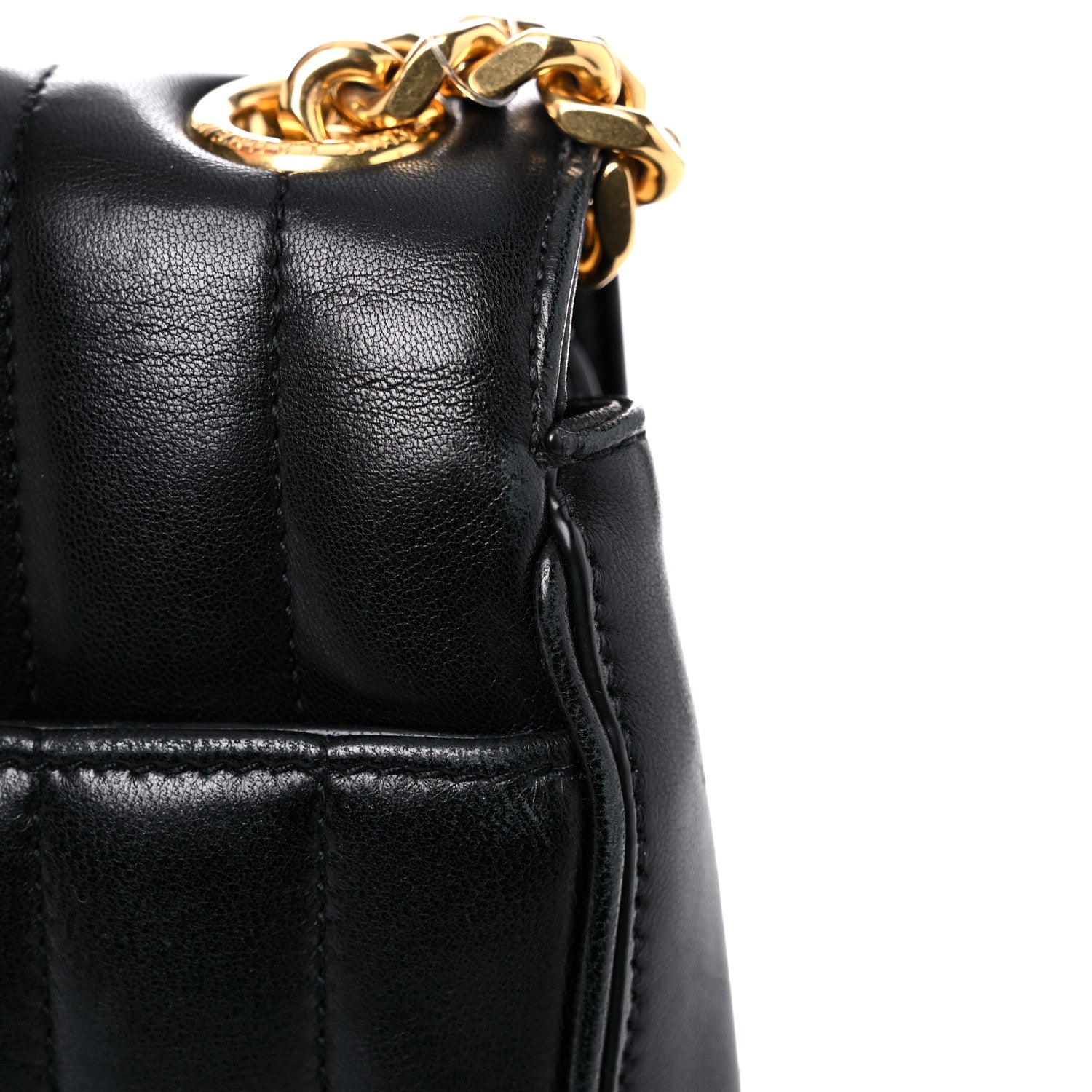 Saint Laurent Lambskin Matelasse Monogram Large Vicky Chain Bag Black 14 of 16