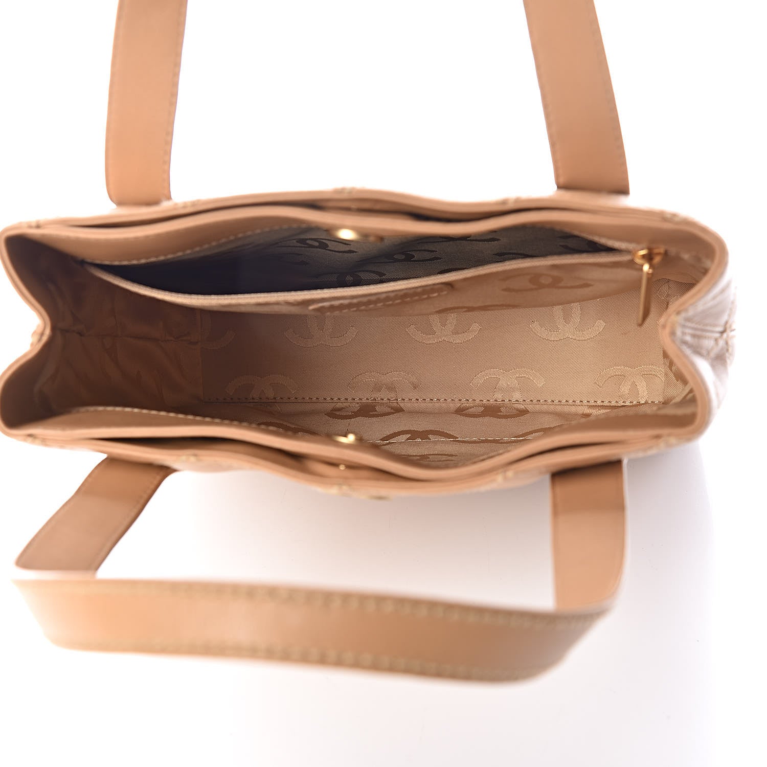 Chanel Calfskin Wild Stitch Tote Beige 7 of 11